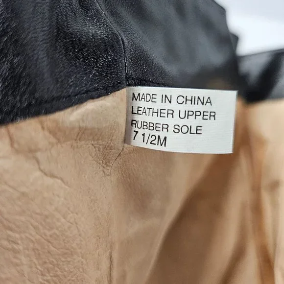 Michael Kors Stiletto High Heel Platform Boots Size 7.5 Black Leather Knee High - Picture 15 of 16